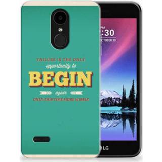 👉 LG K4 (2017) Uniek TPU Hoesje Quote Begin 8720091813441