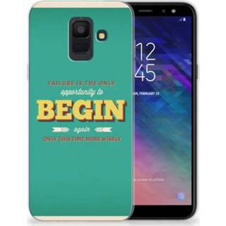 👉 Samsung Galaxy A6 (2018) Uniek TPU Hoesje Quote Begin 8720091823273