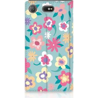 👉 Standcase Sony Xperia XZ1 Compact Hoesje Design Flower Power 8720091848078