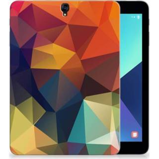 👉 Tablethoes Samsung Galaxy Tab S3 9.7 Tablethoesje Design Polygon Color 8720091894150