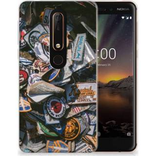 👉 Nokia 6 (2018) Uniek TPU Hoesje Badges 8720091923577