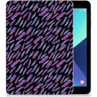👉 Tablethoes Samsung Galaxy Tab S3 9.7 Tablethoesje Design Feathers Color 8720091947931