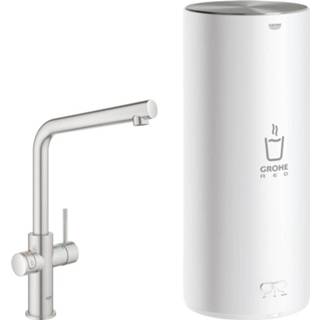 👉 Grohe Red New Duo kokend water kraan met L-uitloop en Combi Boiler Supersteel