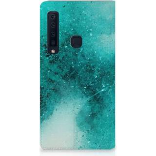 👉 Standcase blauw Samsung Galaxy A9 (2018) Uniek Hoesje Painting Blue 8720091002609