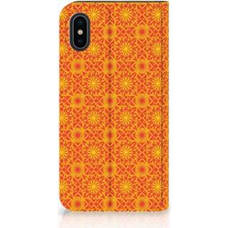 👉 Standcase oranje x XS Apple iPhone | Hoesje Design Batik Orange 8720091004672