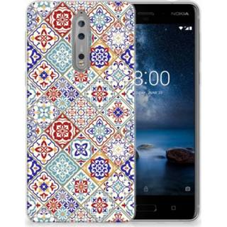 👉 Nokia 8 Uniek TPU Hoesje Tiles Color 8720091013841