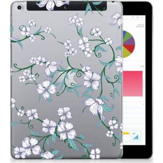 👉 Tablethoes wit Apple iPad 9.7 2018 | 2017 Uniek Tablethoesje Blossom White 8720091024069
