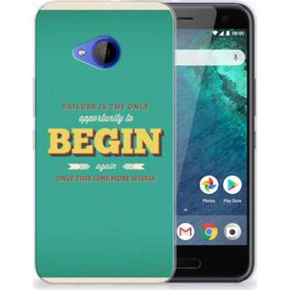 👉 HTC U11 Life Uniek TPU Hoesje Quote Begin 8720091042759