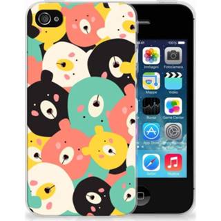 👉 Apple iPhone 4 | 4s Uniek TPU Hoesje Bears 8720091977761