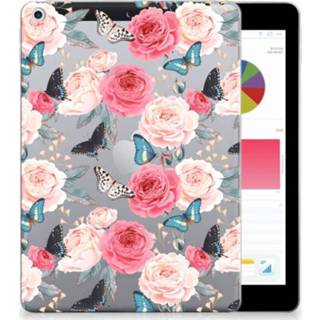 👉 Tablethoes Apple iPad 9.7 2018 | 2017 Uniek Tablethoesje Butterfly Roses 8720091980587