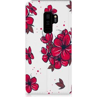 👉 Standcase rood Samsung Galaxy S9 Plus Hoesje Design Blossom Red 8720091991767