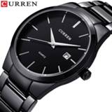 👉 Watch steel CURREN Fashion Business Calendar Quartz Wrist Stylish Men's Military Waterproof Full Male Clock