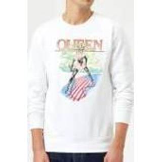 👉 Queen Vintage Tour Sweatshirt - White - XL - Wit