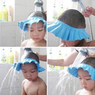 👉 Verstelbare Baby Kind Kids Shampoo Baden Bad Bescherm Soft Cap Hoed Wassen Haar Schild Voor Kinderen Baby   MyXL - Blauw