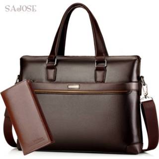 👉 Briefcase leather mannen Man's Bag Business Men Bags Laptop Tote Briefcases Male Crossbody Shoulder Handbag High Quality Men's Messenger