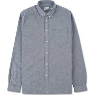 👉 Overhemd XL male blauw mannen Regular fit Oxford-katoenen voor heren