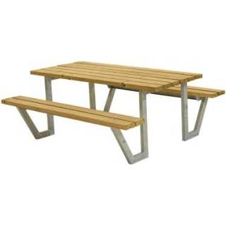 👉 Picknicktafel hout zwart Stalen Frame 