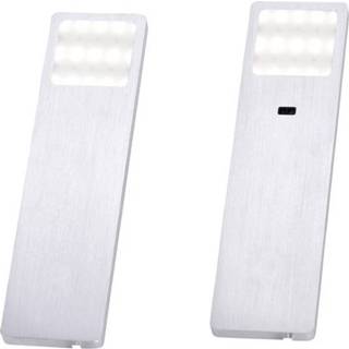 👉 Wit aluminium Paul Neuhaus 1120-95-2 LED-onderbouwlamp Set van 2 4 W Warm-wit (geborsteld) 4012248291061