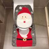 👉 2 in 1 Santa Claus Christmas decoratie Toilet Set 6471542475061