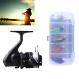 👉 Kogellager zwart HENGJIA SetJL200 Box014 visserij spinnewiel instellen met Rocker Arm 3BB kogellagers wiel zetel Fishing Reel 40m Hengelsport lijnen & 5 STÜCK Rock lokaas (zwart) 6925748102004