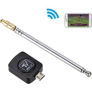 👉 Dongle zwart Micro USB DVB-T TV digitale mobiele Tuner Stick ontvanger voor Androïde Phone(Black) 6925748116605