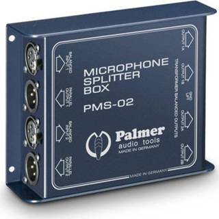 👉 Palmer Pro PMS 02 2-kanaals microfoonsplitter 4049521049415