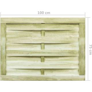 👉 Fsc grenenhout hout groen VidaXL Poort 100x75 cm geïmpregneerd 8718475710660