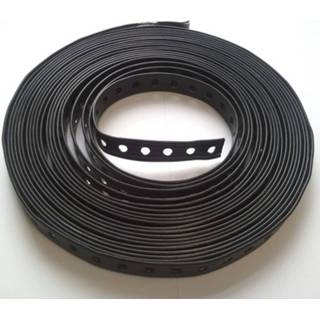 👉 Zwart staal A.S.F. Fischer montageband met perforatie, staal, zwart, breedte 19mm kwaliteitsklasse 8712061122066