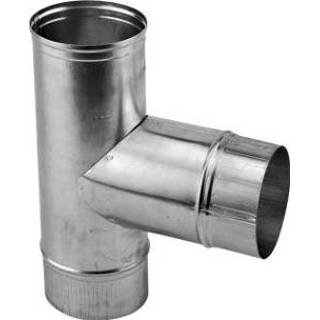 👉 Aluminium Burgerhout enkelwandig rookgashulpstuk 3 aansluiting NEN 7203, aluminium, wand 1mm 8712798000989
