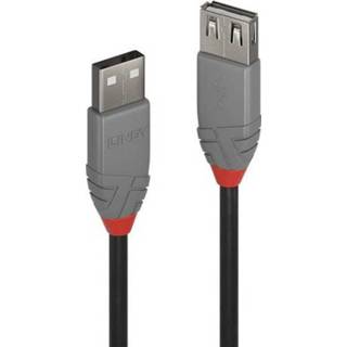 Zwart LINDY USB 2.0 Aansluitkabel 0.5 m 4002888367011