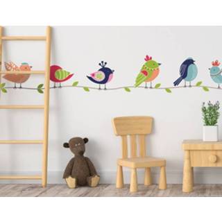 👉 Muursticker nederlands kinderen Muurstickers kinderkamer kleurrijke vogeltjes