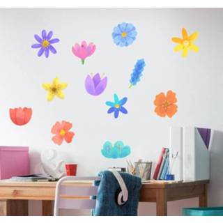 👉 Muursticker nederlands kinderen Muurstickers kinderkamer bloemetjes