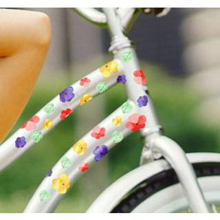 Nederlands Fietsstickers bloemen patroon