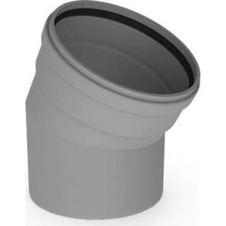 👉 Grijs Burgerhout bocht 30° Ø150mm Multi-PP 8712798507990