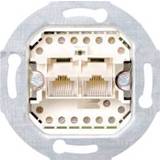 👉 Gira UAE inbouw basiselement tbv datacontactdoos, 2xRJ45, 8P8C, cat3, H+V 018700 4010337190004