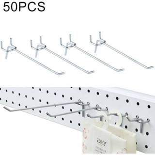 👉 Plank 50 stuks supermarkt kleding Shop Pegboard Slat Wall haak gat plaat Pitch: 2 5 cm lengte: 15 draaddiameter: 3.3 mm 6922720554868