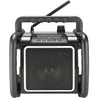 👉 Bouwradio zwart PerfectPro Teambox DAB+ AUX, Bluetooth, FM, USB Spatwaterbestendig, Stofdicht, Stofvast, Herlaadbaar 8719689465025