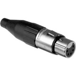 👉 Koppeling zwart zilver Amphenol XLR-connector Koppeling, recht Aantal polen: 5 Zwart/zilver 1 stuks 884957021451