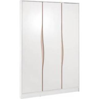 👉 Kledingkast wit spaanplaat decoratie Geuther Wave natuur 3-deurs - 4010221079897