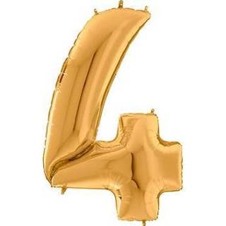 👉 Goud 4 Gigaloon Gold Foil Number 64in/162cm