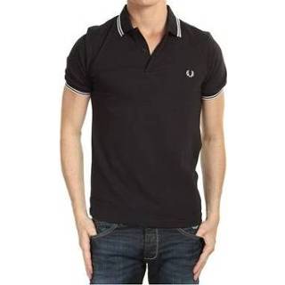 👉 Zwart Fred Perry - Twin Tipped Polo Black/ Porcelain