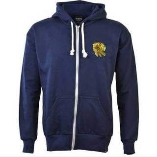 👉 Hoodie goud rose TOFFS - England Rugby 6 Nations Gold Zipped Navy