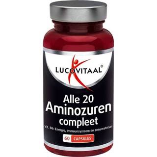 Amino zuur gezondheid sport Lucovitaal Alle 20 Aminozuren Compleet Capsules 60ST 8713713023304