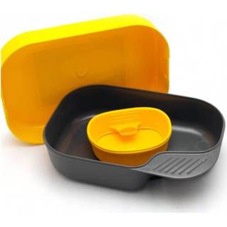 👉 Bestekset geel oranje zwart grijs BPA-vrij kunststof Wildo - Camp-A-Box Basic Bestek-set oranje/zwart/grijs 7330883326120