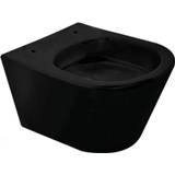 👉 Hangend toilet zwart Wiesbaden Vesta Rimless zonder zitting 52 cm, mat 8719743066717