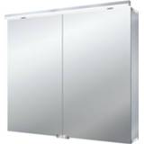 👉 Spiegelkast aluminium Emco Asis pure 80 cm.met 2 deuren en led verlichting, 3052034888465
