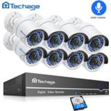 👉 Bewakingscamera Techage 8CH 1080P HDMI POE Security Camera System 2MP NVR Kit Outdoor Audio Record CCTV IP P2P Video Surveillance Set
