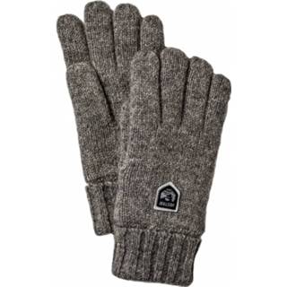 👉 Hestra - Basic Wool Glove - Handschoenen maat 7, grijs/zwart/bruin