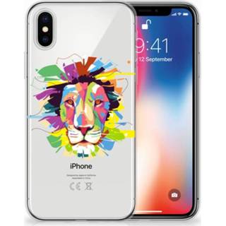 👉 X XS Apple iPhone | Uniek TPU Hoesje Lion Color 8720091065086
