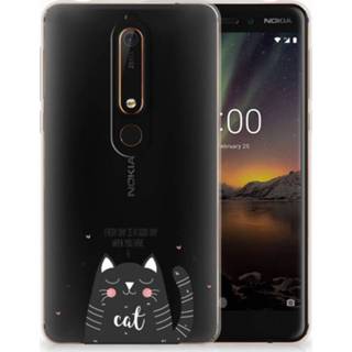 👉 Nokia 6 (2018) TPU Hoesje Design Cat Good Day 8720091097469